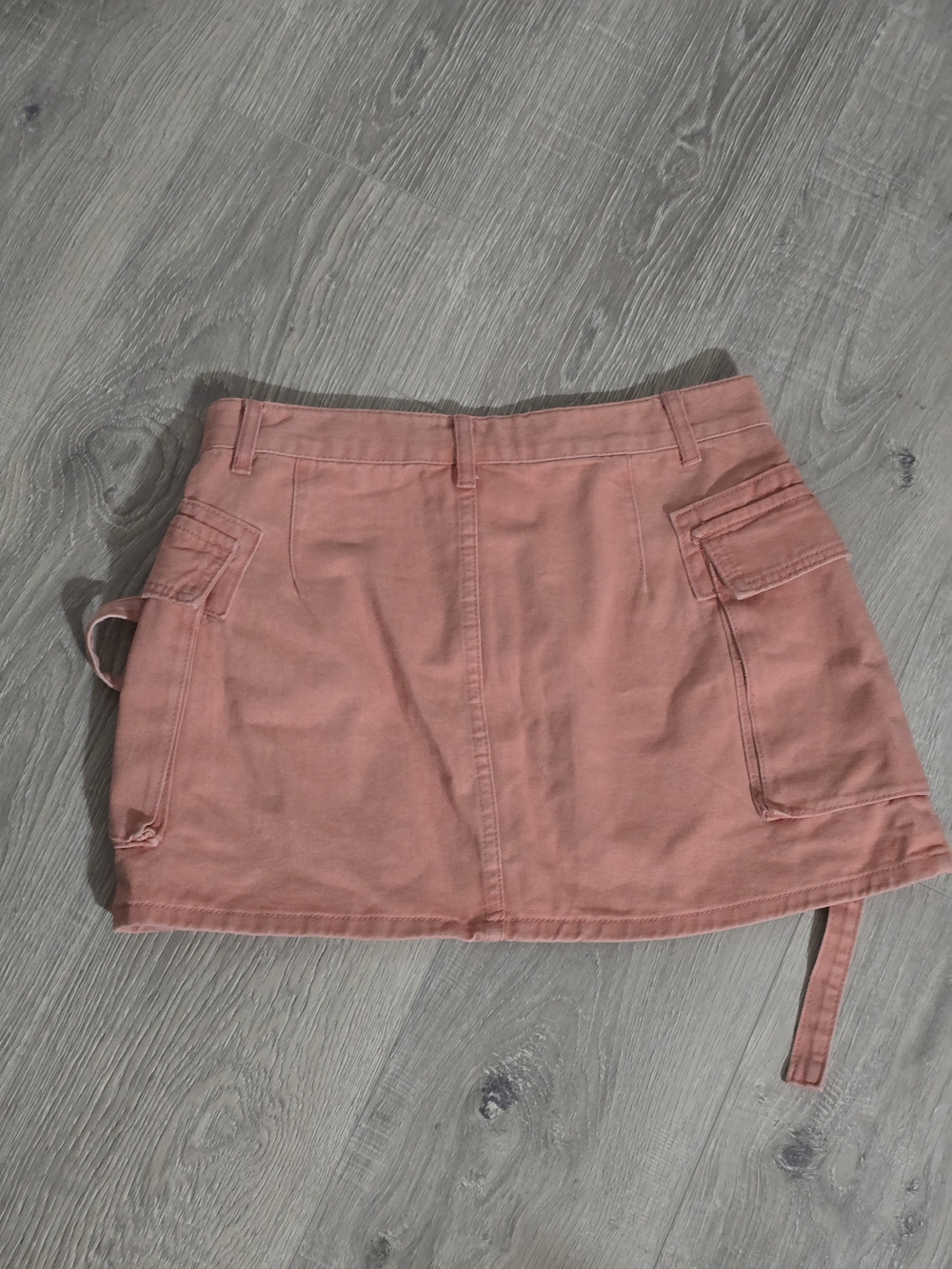 Mini Skirt with Utility Pockets in Dusty Rose - Picture 2 of 3
